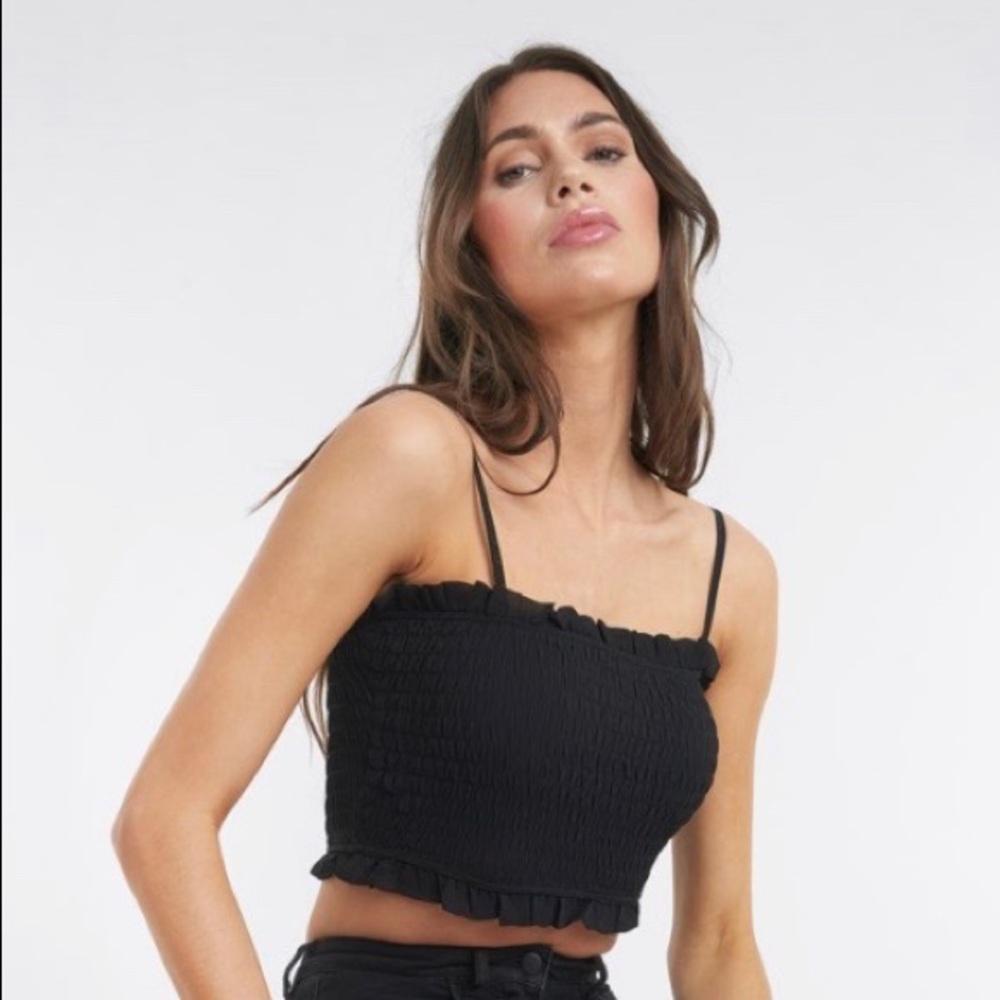 XLE The Label Smock Crop Top (NWOT)